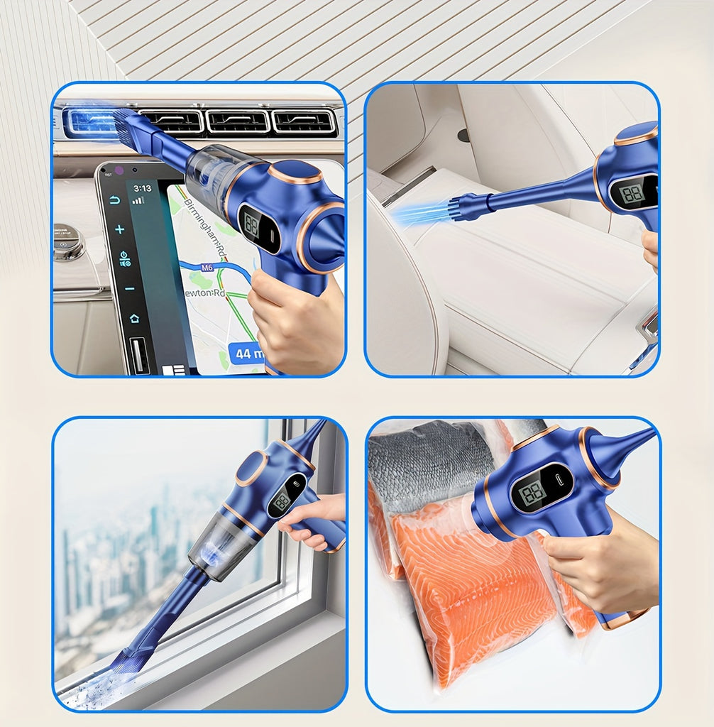 4000mAh High-Power Portable Vacuum Cleaner - Strong 45W Suction, 3.5Pa Pressure, USB Rechargeable, Lightweight, Cordless, Multi-Surface Cleaning for Household, Automotive, Office - Ideal for Quick Cleanups and Pet Owners