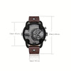 Large Dial Men's Watch - Wrist Watches with Fashion Casual Design, PU Leather Strap, Date Function, Ideal Gift for Him