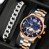 Fashion Men Watches Bracelet Men's Business Calendar Watch Stainless Steel Quartz Wristwatch Men Gift Watches