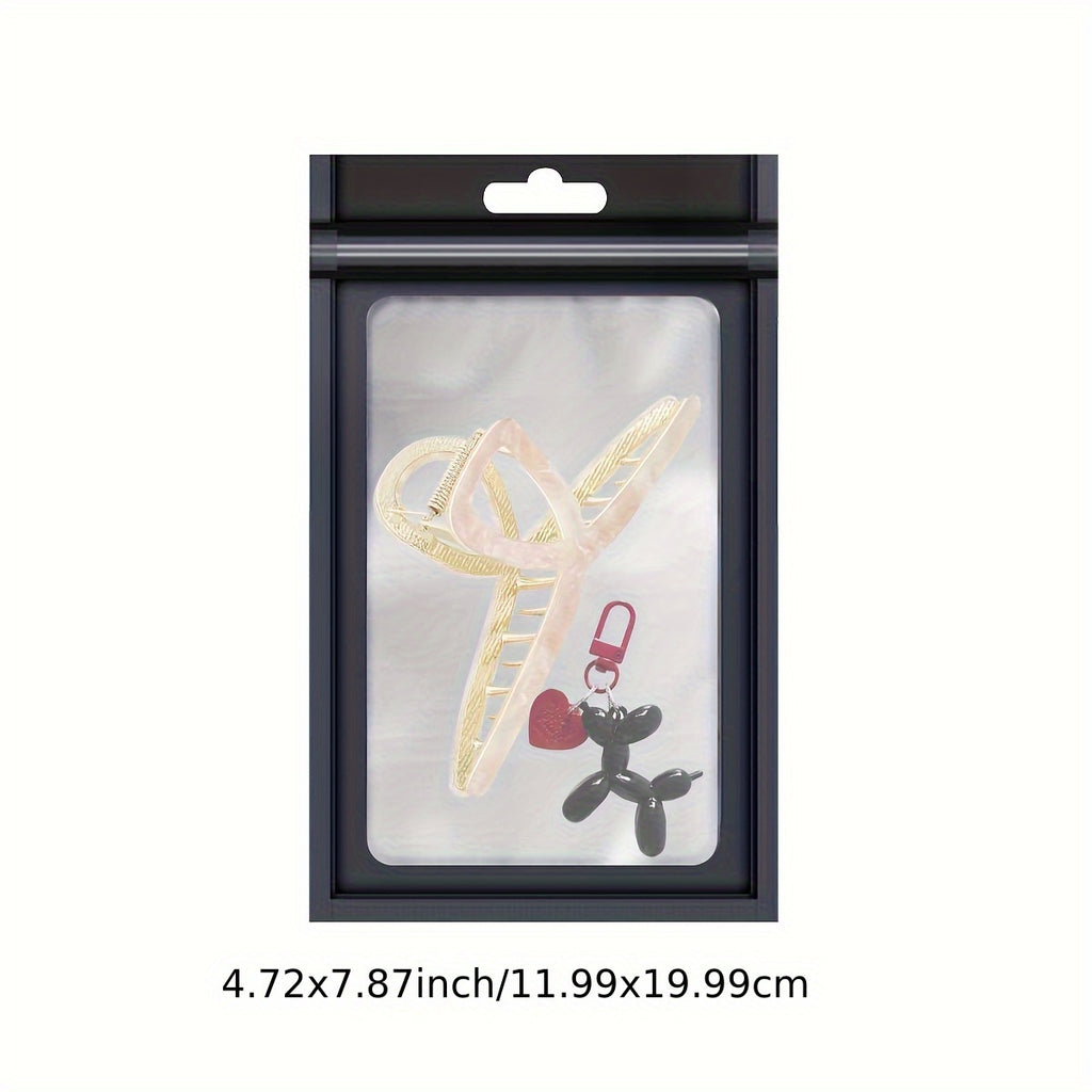 100-Pack Holographic Zipper Lock Resealable Bags, Moisture-Proof Aluminum Foil Polyester Film Flat Transparent Window Pouch for Electronics/Jewelry/Cosmetics Organization, 4 Size Options, Non-food contact