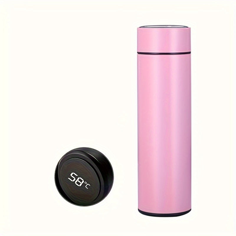 Water Bottle With LED Temperature Display, Double Walled Vacuum Insulated Water Bottle, Stainless Steel Sports Automotive Travel Mug, BPA-free Leak Proof Keep Cold And Keep Warm 12H