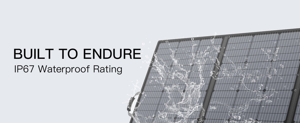 MHPOWOS 400W Portable Solar Panel, Lightweight Foldable Solar Panels with an Adjustable Kickstand, IP67 Waterproof Solar Charger