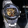 Winner Mechanical Sport Design Bezel Men's Watches, Skeleton Wristwatch, Men's Accessories
