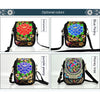 Women's Lightweight Embroidered Crossbody Bag with Detachable Strap - Floral Geometric Embroidery Design, Zipper Closure, Compact Mini Shoulder Bag for Everyday Essentials (Navy/Purple/Red/Black), Crossbody Bag, Polyester Lin