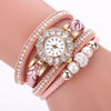 Fashion Watches For Girls, Creative Bead Rhinestone Studded Multi Layer Wrist Watches