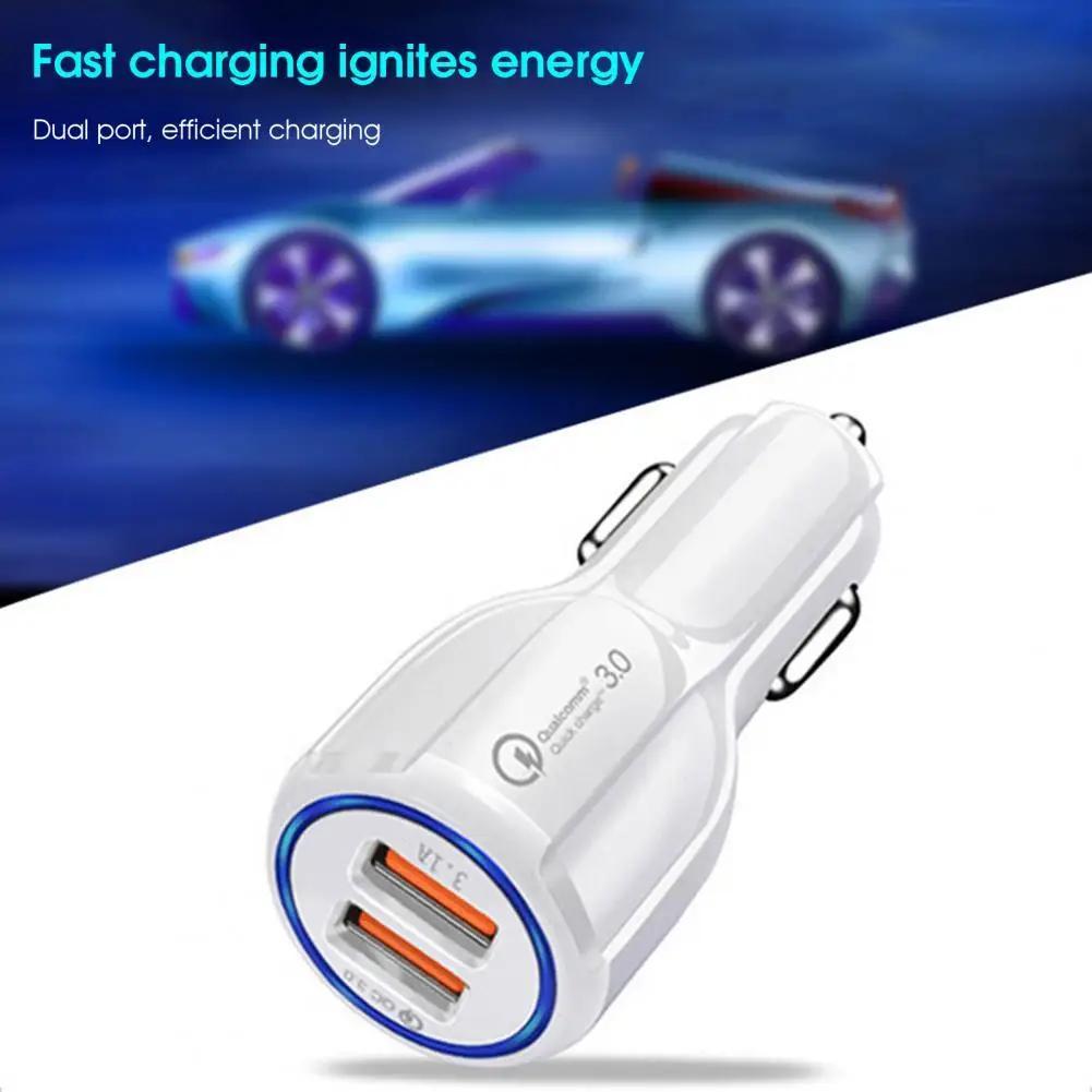Compact Safe 12/24V Universal QC 3.0 Fast Charge Automotive Charger for Automobile Car Charger Car Charger Adapter