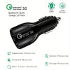 Compact Safe 12/24V Universal QC 3.0 Fast Charge Automotive Charger for Automobile Car Charger Car Charger Adapter