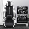 Full Set Car Seat Covers, Sport Style, Universal Fit, Full Coverage, Breathable Mesh, Lumbar Support, Trendy Automotive Seat Protector, All-Season