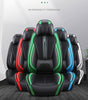 Full Set Car Seat Covers, Sport Style, Universal Fit, Full Coverage, Breathable Mesh, Lumbar Support, Trendy Automotive Seat Protector, All-Season