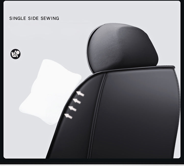 Full Set Car Seat Covers, Sport Style, Universal Fit, Full Coverage, Breathable Mesh, Lumbar Support, Trendy Automotive Seat Protector, All-Season