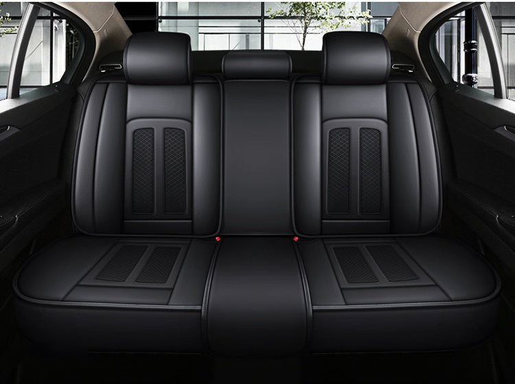 Full Set Car Seat Covers, Sport Style, Universal Fit, Full Coverage, Breathable Mesh, Lumbar Support, Trendy Automotive Seat Protector, All-Season