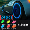 24/16pcs Bicycle Tire Luminous Valve Cover, Automotive Tire Fluorescent Valve Cover, Suitable For: Car, Bicycle, Motorcycle Tires, Universal Fluorescent Tire Valve Caps