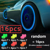 24/16pcs Bicycle Tire Luminous Valve Cover, Automotive Tire Fluorescent Valve Cover, Suitable For: Car, Bicycle, Motorcycle Tires, Universal Fluorescent Tire Valve Caps