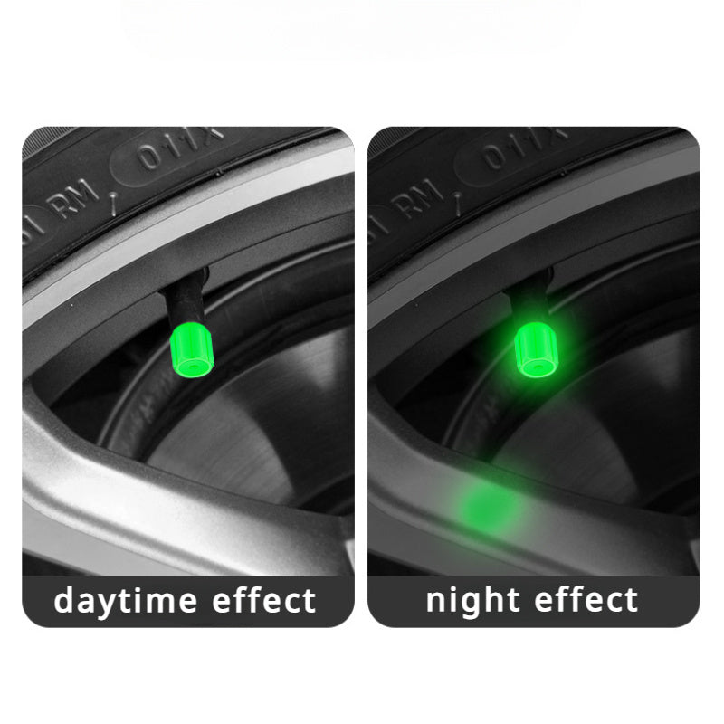 24/16pcs Bicycle Tire Luminous Valve Cover, Automotive Tire Fluorescent Valve Cover, Suitable For: Car, Bicycle, Motorcycle Tires, Universal Fluorescent Tire Valve Caps