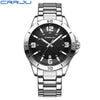 CRRJU Brand Men Watches Business Quartz Watch Men's Stainless Steel Band 1181.1inch Waterproof Date Wristwatches, Ideal choice for Gifts