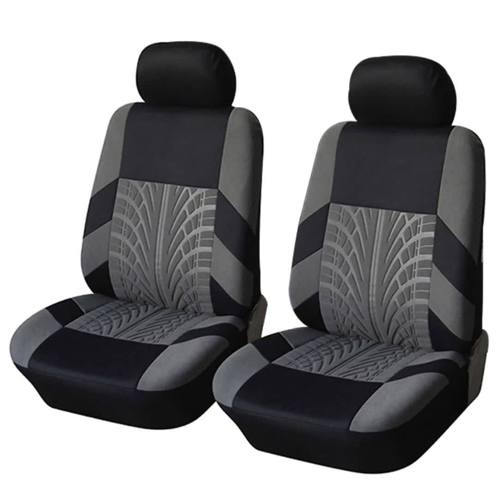 Universal Fit Front Pair Car Seat Covers - Breathable Polyester Split Automotive Seat Cushion Protectors with Sponge Filler - Hand Washable, All-Season, Durable and Easy to Install