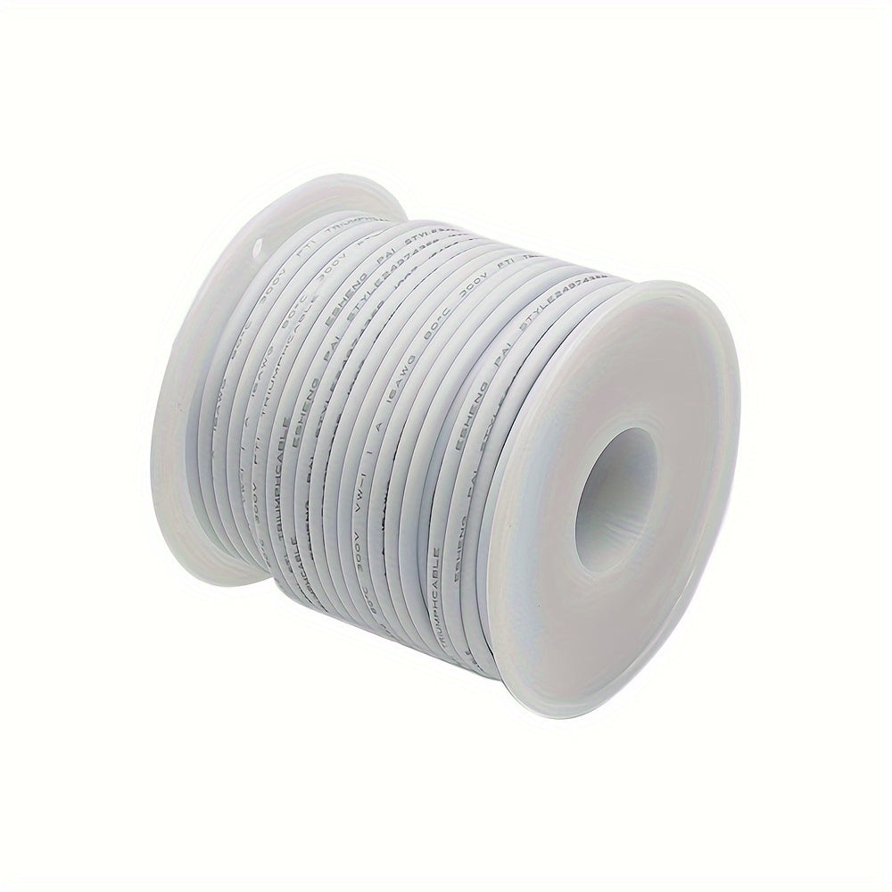 1 Set 65.6 Feet Ultra Flexible 18 AWG 18 Gauge Silicone Wire Spool with 150 Strands of Tinned Copper Wire, High Temp 200°C 300V Stranded Electrical Wire for Electric DIY, Automotive, Home, and Power Wiring Kits