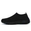 Women'S Lightweight Slip-On Sneakers, Solid Color Fabric Upper, Round Toe, MD Sole, Low Top, All-Season Casual Shoes for Running, Fitness, Dance, Walking, Travel