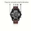 Large Dial Men's Watch - Wrist Watches with Fashion Casual Design, PU Leather Strap, Date Function, Ideal Gift for Him