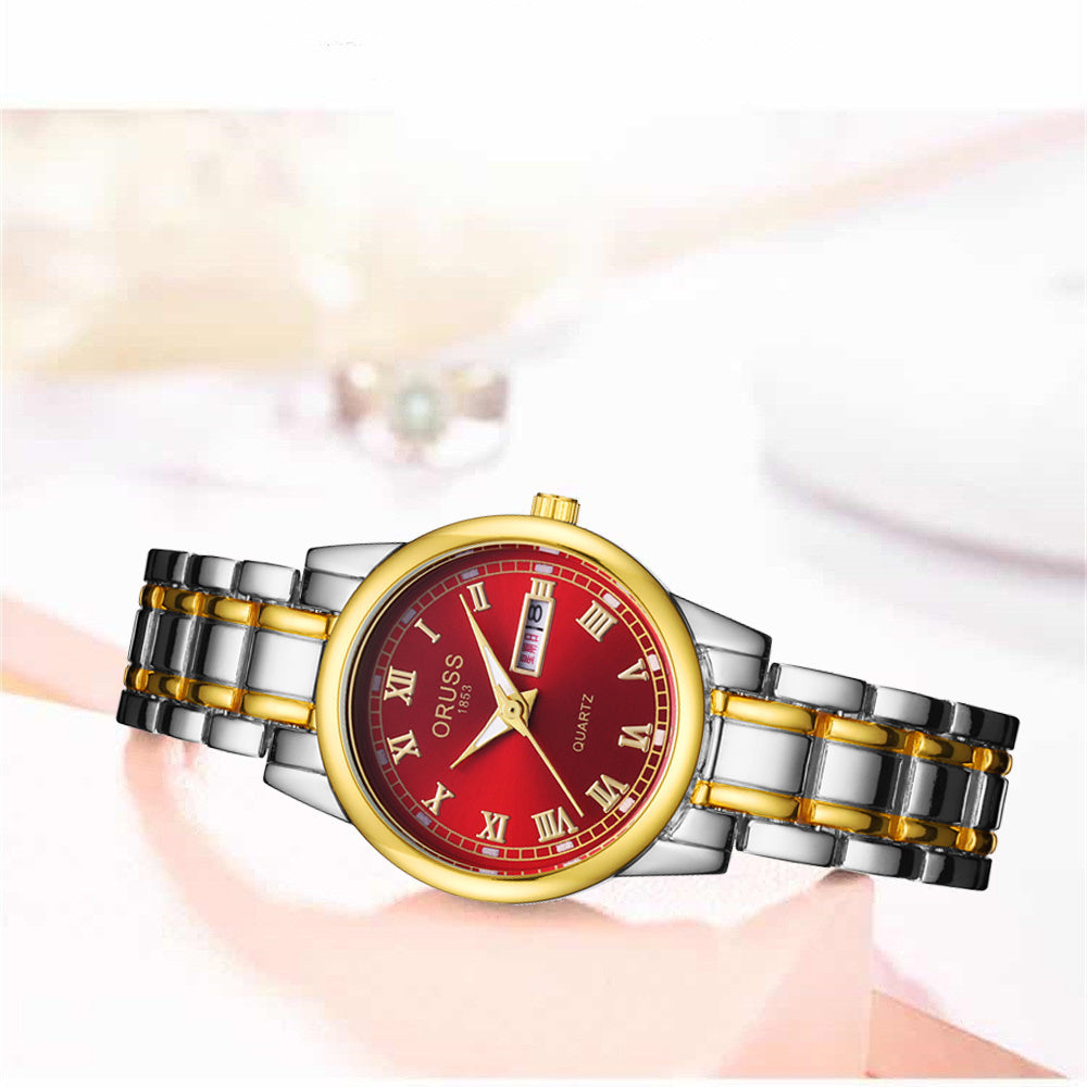 Classic Personality Retro Women's Watches Durable Double Calendar High-end Fashion And Gentle Generous Woman Watch
