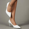 Women's Solid Color Stiletto Heels, Elegant Pointed Toe Work Pumps, Lightweight Dress Pumps