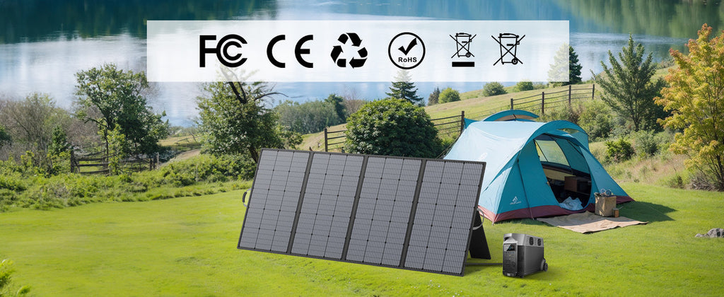 MHPOWOS 400W Portable Solar Panel, Lightweight Foldable Solar Panels with an Adjustable Kickstand, IP67 Waterproof Solar Charger
