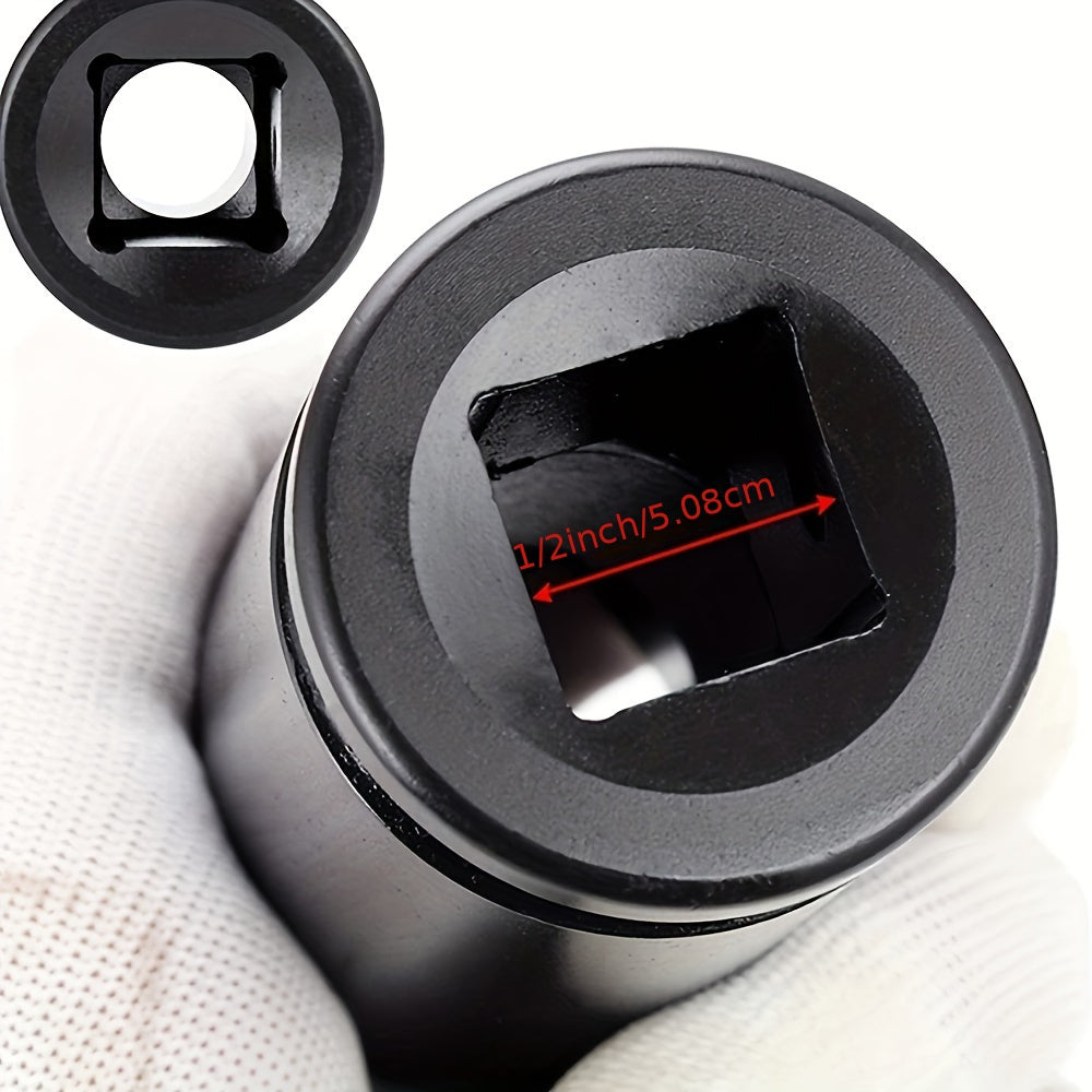 20pc Heavy-Duty Hex Impact Wrench Socket Set - 1/2 Drive, Chrome Vanadium Steel, Metric (8-32mm) Sizes, with Robust Plastic Toolbox - Perfect for Automotive Repair and DIY Projects