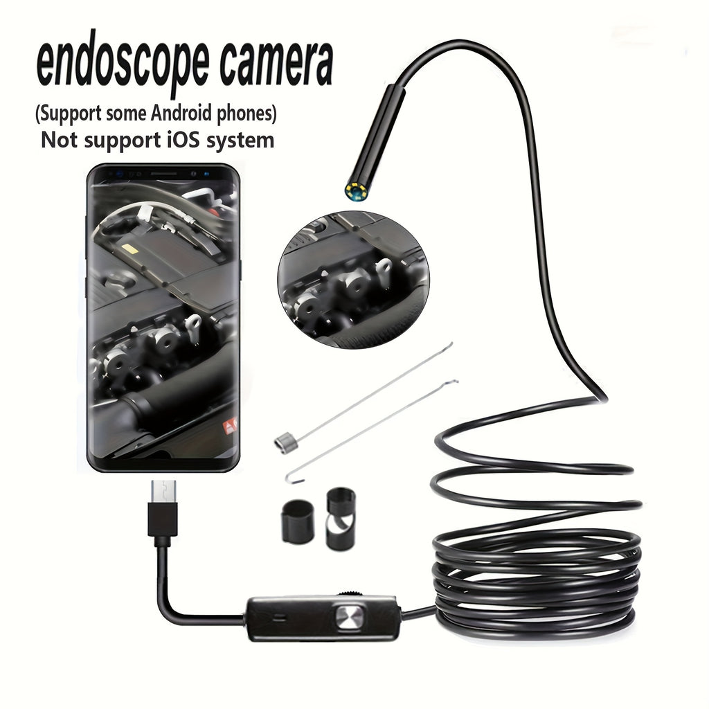 5Mm/0.196In Mini Camera Industrial Cameras Endoscope, Android Mobile Phone Camera, Pipeline Detection, Industrial, Automotive Repair, Carbon Deposition, Visual Repair, Air Conditioning 1-10M Probe