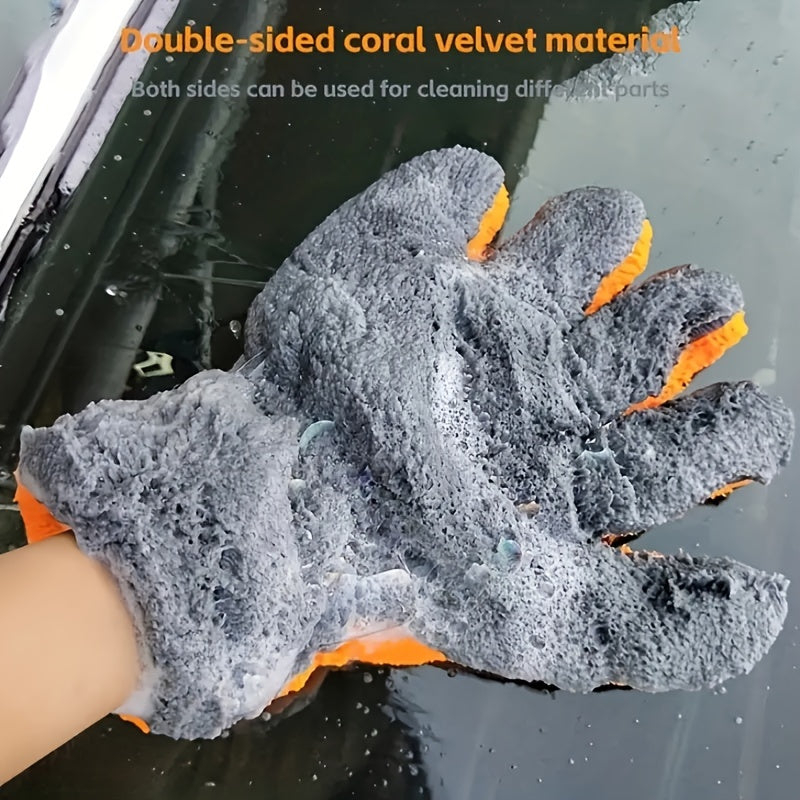 Universal Car Wash Glove, Scratch-Free Exterior Cleaning Tool, Durable Automotive Detailing Mitt for All Vehicles