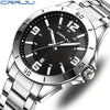 CRRJU Brand Men Watches Business Quartz Watch Men's Stainless Steel Band 1181.1inch Waterproof Date Wristwatches, Ideal choice for Gifts