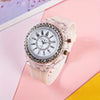 Trendy LED Glowing Watches Rhinestone Stubbed Silicone Watches Gift For Birthday Christmas Gift Accessories
