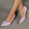 Women's Solid Color Stiletto Heels, Elegant Pointed Toe Work Pumps, Lightweight Dress Pumps
