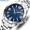 CRRJU Brand Men Watches Business Quartz Watch Men's Stainless Steel Band 1181.1inch Waterproof Date Wristwatches, Ideal choice for Gifts