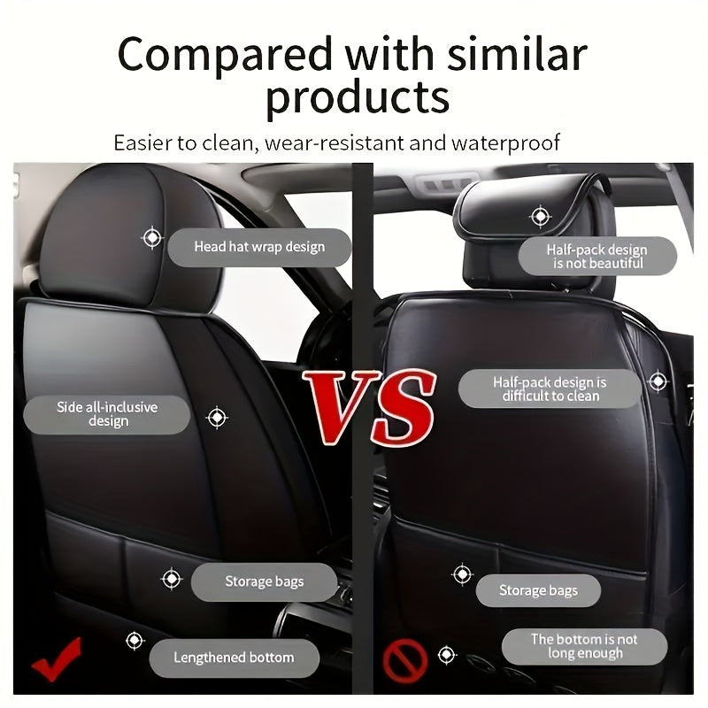 Full Set Car Seat Covers, Sport Style, Universal Fit, Full Coverage, Breathable Mesh, Lumbar Support, Trendy Automotive Seat Protector, All-Season