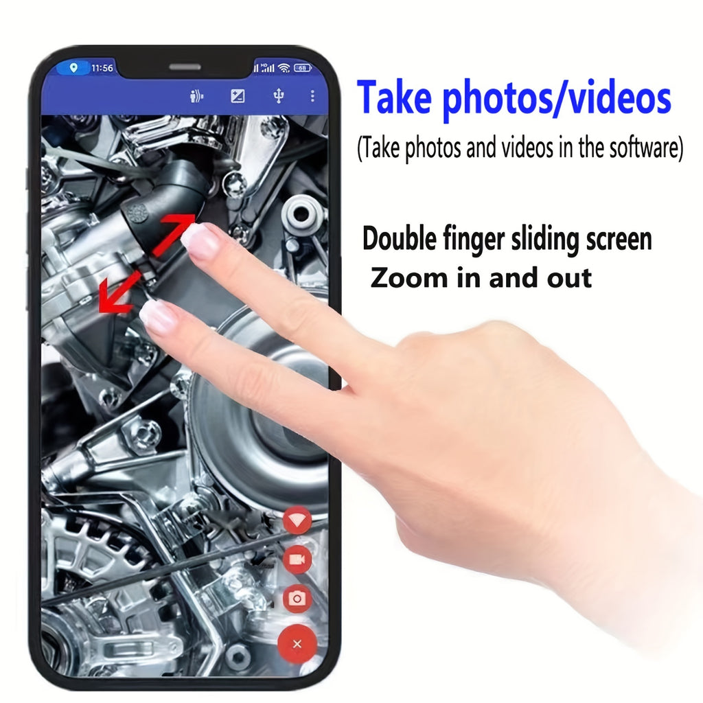 5Mm/0.196In Mini Camera Industrial Cameras Endoscope, Android Mobile Phone Camera, Pipeline Detection, Industrial, Automotive Repair, Carbon Deposition, Visual Repair, Air Conditioning 1-10M Probe