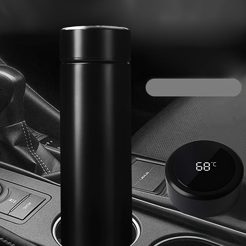 Water Bottle With LED Temperature Display, Double Walled Vacuum Insulated Water Bottle, Stainless Steel Sports Automotive Travel Mug, BPA-free Leak Proof Keep Cold And Keep Warm 12H