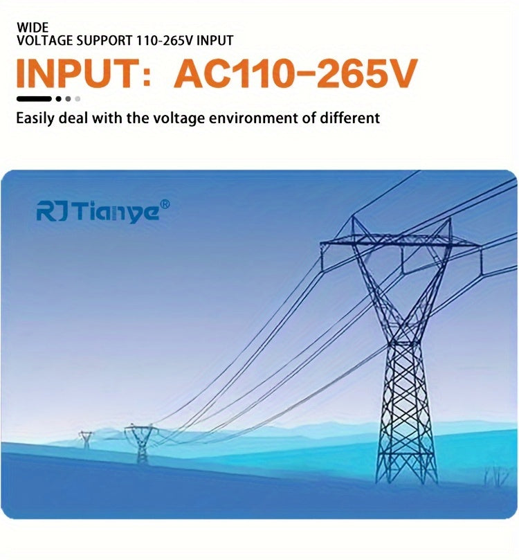[Smart Battery Charger] RJTIANYE Smart Pulse 12V 6A Battery Charger | Temperature Compensated Trickle Charger with LCD Display, Overcharge Protection & Desulfator for 4-100Ah AGM/GEL/SLA, 110-230V AC Automotive Maintainer for