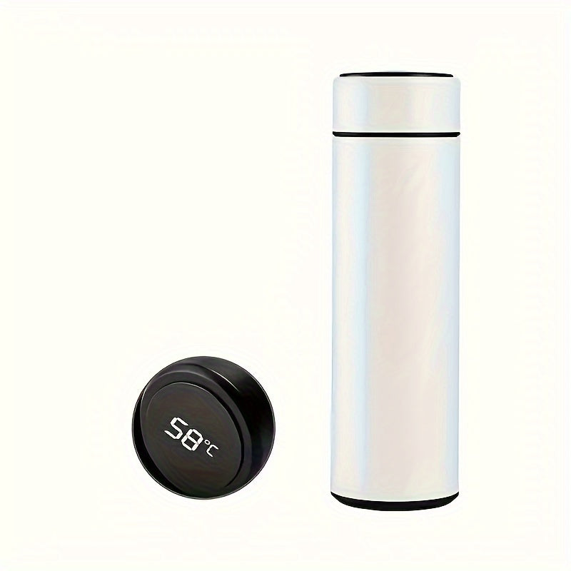 Water Bottle With LED Temperature Display, Double Walled Vacuum Insulated Water Bottle, Stainless Steel Sports Automotive Travel Mug, BPA-free Leak Proof Keep Cold And Keep Warm 12H