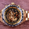 Winner Mechanical Sport Design Bezel Men's Watches, Skeleton Wristwatch, Men's Accessories