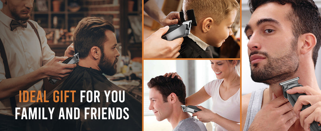 Sejoy Cordless Hair Clippers for Men Trimmers Set for Barber with LED Display Professional Slick Hair Cut Self-Sharpening Blades