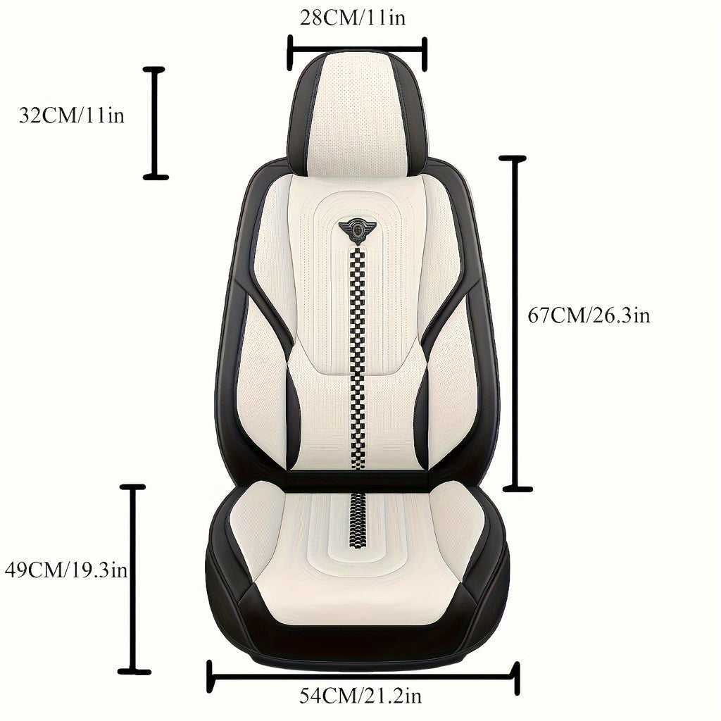 Red Rain PU Leather Car Seat Cover Breathable Universal Car Seat Covers For Front And Rear Seats 13pcs Automotive Seat Cushion Cover Fit Car Truck SUV Van