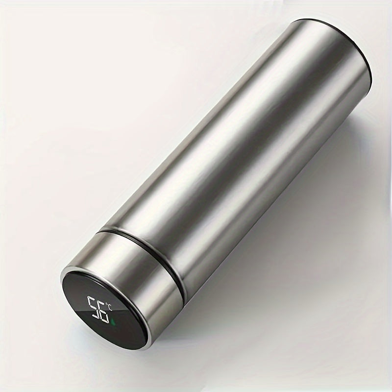 Water Bottle With LED Temperature Display, Double Walled Vacuum Insulated Water Bottle, Stainless Steel Sports Automotive Travel Mug, BPA-free Leak Proof Keep Cold And Keep Warm 12H