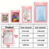 100-Pack Holographic Zipper Lock Resealable Bags, Moisture-Proof Aluminum Foil Polyester Film Flat Transparent Window Pouch for Electronics/Jewelry/Cosmetics Organization, 4 Size Options, Non-food contact