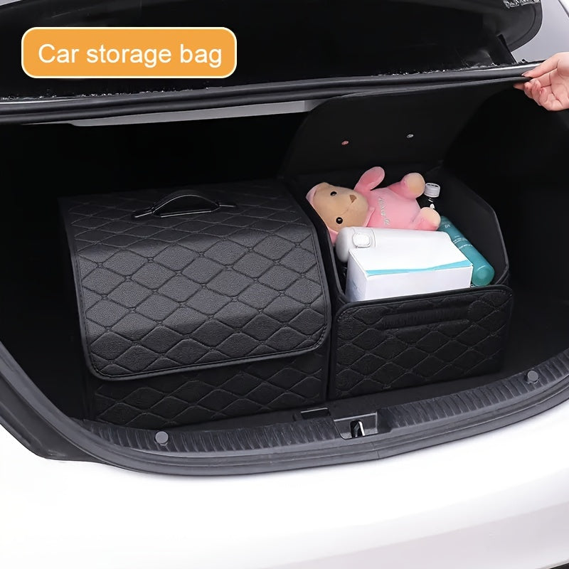 1pc Car Trunk Organizer Storage Box Collapsible Auto Cargo Storage Container Toys Food Storage Bag Car Stowing Automotive Accessories