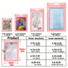 100-Pack Holographic Zipper Lock Resealable Bags, Moisture-Proof Aluminum Foil Polyester Film Flat Transparent Window Pouch for Electronics/Jewelry/Cosmetics Organization, 4 Size Options, Non-food contact