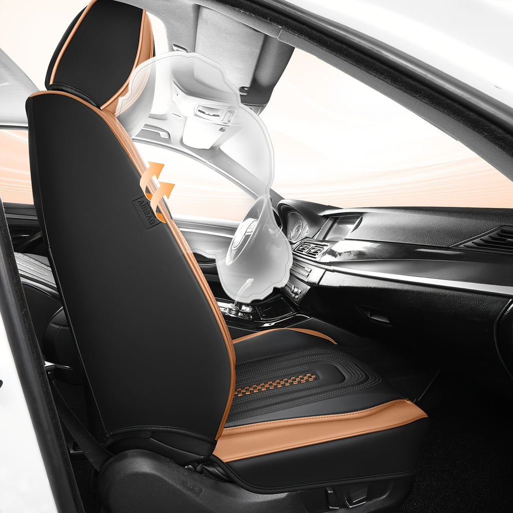 Red Rain PU Leather Car Seat Cover Breathable Universal Car Seat Covers For Front And Rear Seats 13pcs Automotive Seat Cushion Cover Fit Car Truck SUV Van