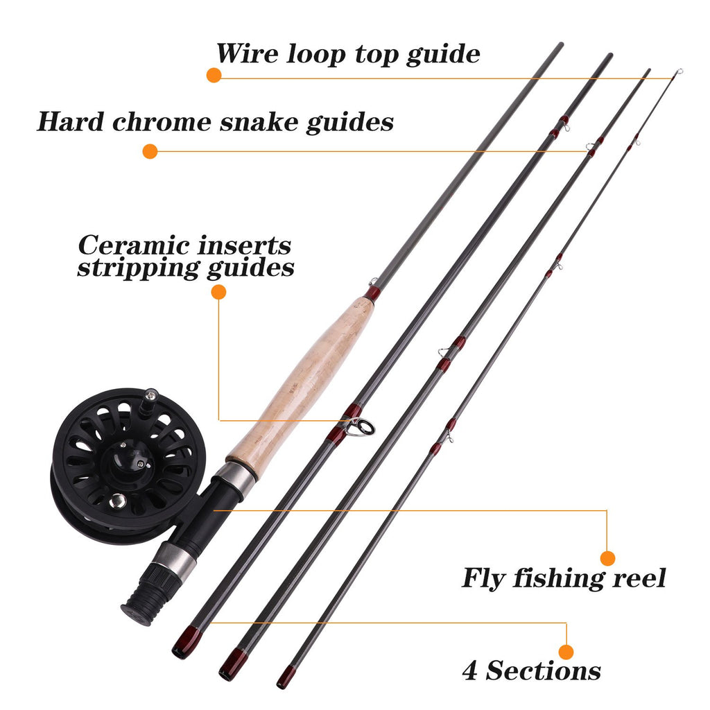 Sougayilang Fly Fishing Rod Reel Set Fly Fishing Pole with Reel Combo Fly Tackle