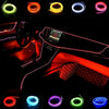 196.85inch Car Environment El Wire LED USB Flexible Neon Interior Lights Assembly RGB Light for Automotive Decoration Lighting Accessories for car party DIY Living Room and Bedroom Atmosphere Decoration, Bedroom Lights, Best