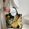 Wo 'S Embroidered Satchel Bag, Fashion Double Handle Purse, Retro Style Handbag with Removable Strap