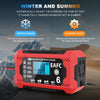 Car Battery Charger, 12V 6A Smart Battery Trickle Charger Auto 12V 24V Battery Maintainer for Car Truck Motorcycle Lawn Mower Marine Lead Acid Battery, Vehicle Battery Maintenance, Automotive Battery Care, Compact Charger, Po